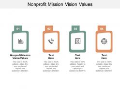 Nonprofit mission vision values ppt powerpoint presentation model slide cpb