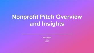 Nonprofit Pitch PPT Designs AT