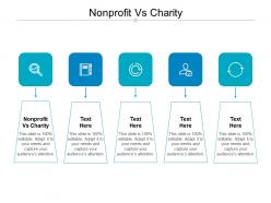 Nonprofit vs charity ppt powerpoint presentation styles grid cpb