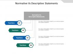Normative vs descriptive statements ppt powerpoint presentation layouts outfit cpb