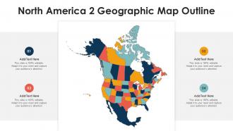 North America 2 Geographic Map Outline