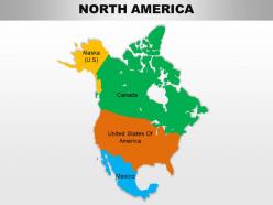 North america continents powerpoint maps