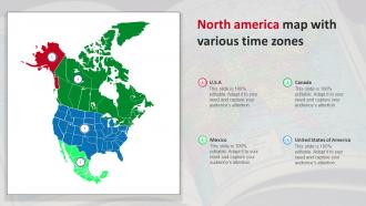 North America Map With Various Time Zones