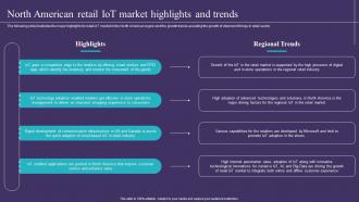 North American Retail IoT Market Highlights And Trends IoT Implementation In Retail Market