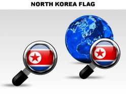 North korea country powerpoint flags