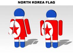 North korea country powerpoint flags