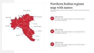 Northern Italian Regions Map With Names