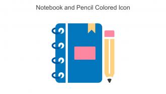 Notebook And Pencil Colored Icon In Powerpoint Pptx Png And Editable Eps Format