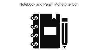 Notebook And Pencil Monotone Icon In Powerpoint Pptx Png And Editable Eps Format