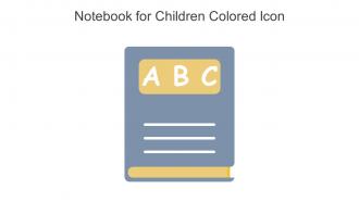 Notebook For Children Colored Icon In Powerpoint Pptx Png And Editable Eps Format