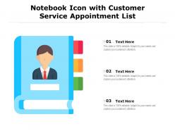 Notebook icon with customer service appointment list
