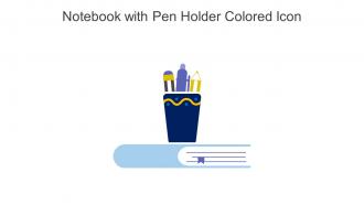 Notebook With Pen Holder Colored Icon In Powerpoint Pptx Png And Editable Eps Format