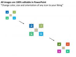 Notes with team idea growth communication icons flat powerpoint design