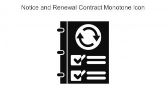Notice And Renewal Contract Monotone Icon In Powerpoint Pptx Png And Editable Eps Format
