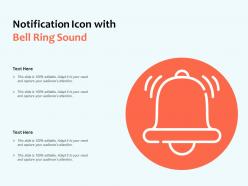 Notification icon with bell ring sound