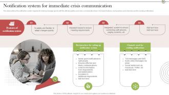Notification System For Immediate Crisis Communication Stages For Delivering