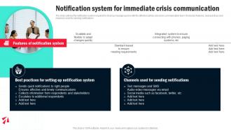 Notification System For Immediate Crisis Organizational Crisis Management For Preventing