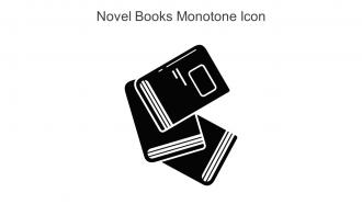 Novel Books Monotone Icon In Powerpoint Pptx Png And Editable Eps Format