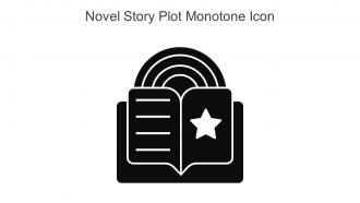 Novel Story Plot Monotone Icon In Powerpoint Pptx Png And Editable Eps Format