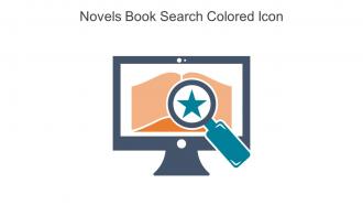 Novels Book Search Colored Icon In Powerpoint Pptx Png And Editable Eps Format