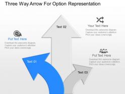 Np three way arrow for option representation powerpoint temptate