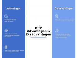 Npv advantages and disadvantages ppt powerpoint presentation file visuals