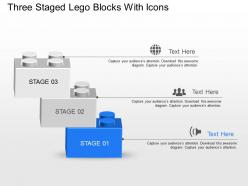 Nq Three Staged Lego Blocks With Icons Powerpoint Template Slide