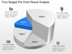 Ns four staged pie chart result analysis powerpoint template