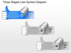 Nt three staged like symbol diagram powerpoint template