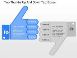 Nt two thumbs up and down text boxes powerpoint temptate