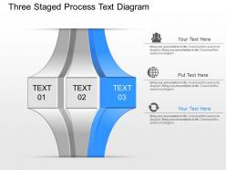 Nu three staged process text diagram powerpoint template