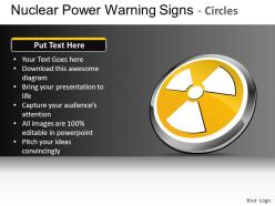 Nuclear power circles powerpoint presentation slides db