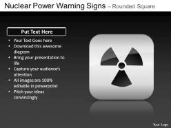 Nuclear power rounded square powerpoint presentation slides db