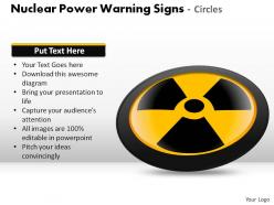 Nuclear power warning signs circles powerpoint presentation slides