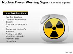 Nuclear power warning signs square powerpoint presentation slides