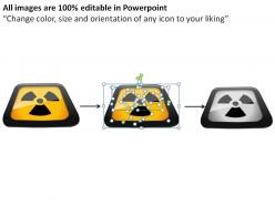 Nuclear power warning signs square powerpoint presentation slides
