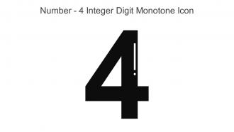 Number 4 Integer Digit Monotone Icon In Powerpoint Pptx Png And Editable Eps Format