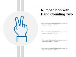 Number icon with hand counting two