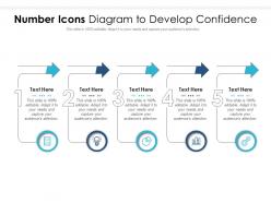 Number icons diagram to develop confidence infographic template