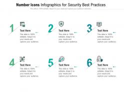Number icons for security best practices infographic template