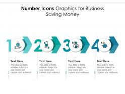 Number icons graphics for business saving money infographic template