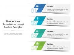 Number icons illustration for honest leaders examples infographic template