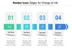 Number icons stages for change of life infographic template