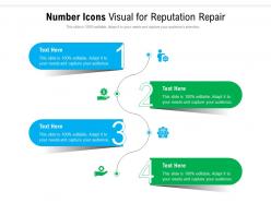 Number icons visual for reputation repair infographic template