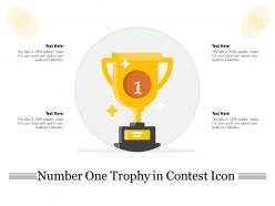 Number one trophy in contest icon