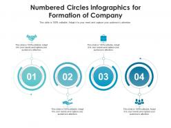Numbered circles for formation of company infographic template