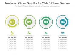 Numbered circles graphics for web fulfilment services infographic template
