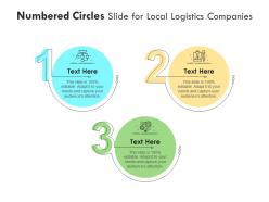 Numbered circles slide for local logistics companies infographic template