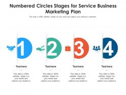 Numbered circles stages for service business marketing plan infographic template