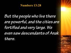 Numbers 13 28 we even saw descendants of anak powerpoint church sermon